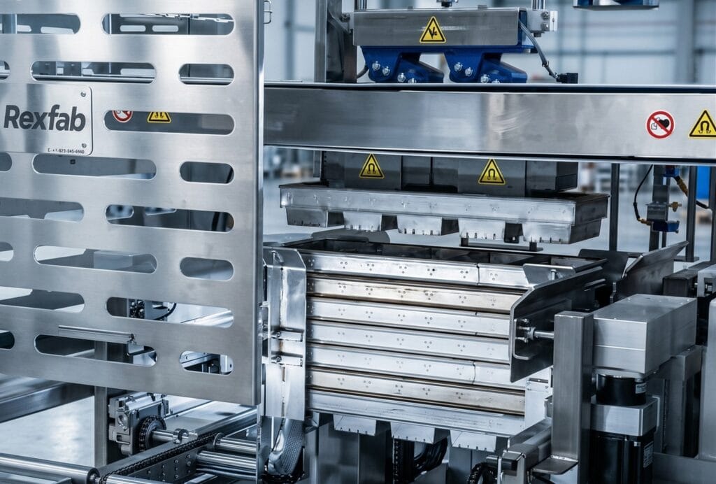 How fully electric pan stacking and unstacking technology is reducing operational costs, extending equipment life, and improving line reliability.