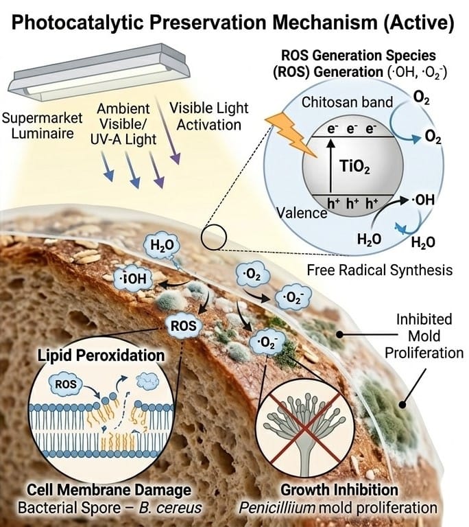 The Photocatalytic Preservation Mechanism