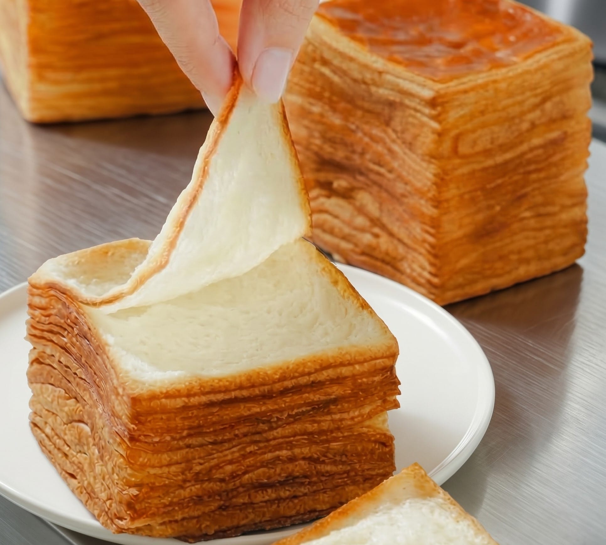 Why Tissue Bread Layers Peel Cleanly: The Role of the Closed Pullman Pan